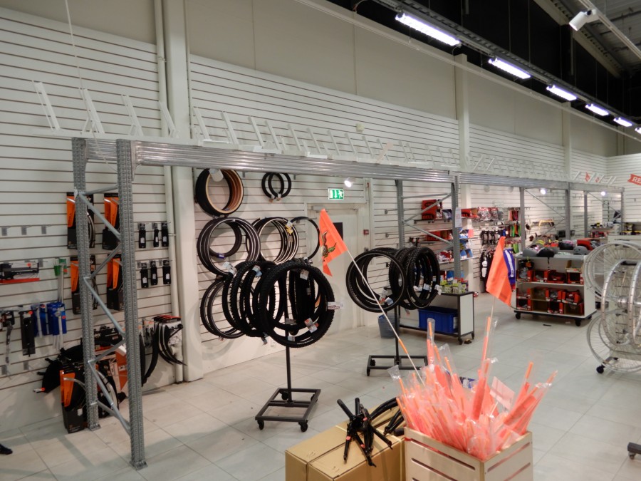 Lager/pallställ (cykelhållare i butik)