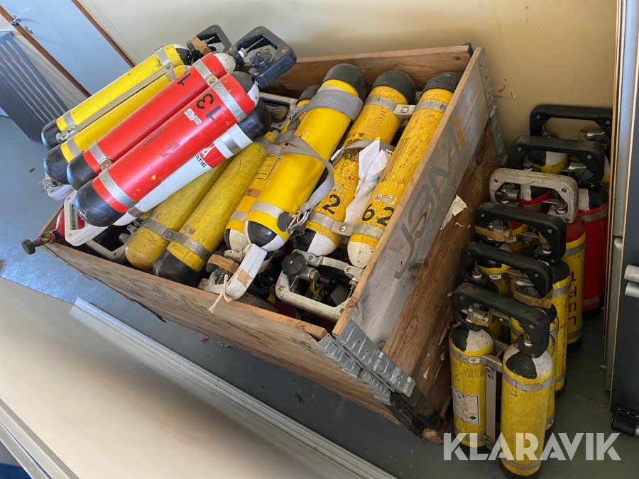 Andningsluftflaskor Aga 324 38 st 