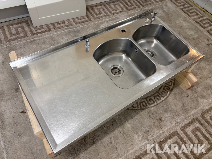 Rostfri diskbänk 1,25m