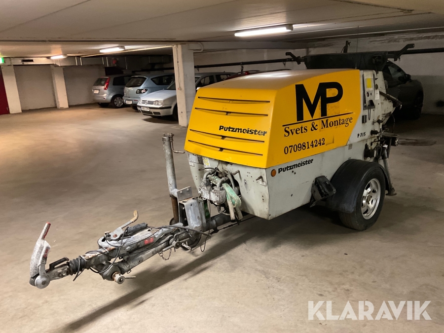 Betongpump på släp Putzmeister P715