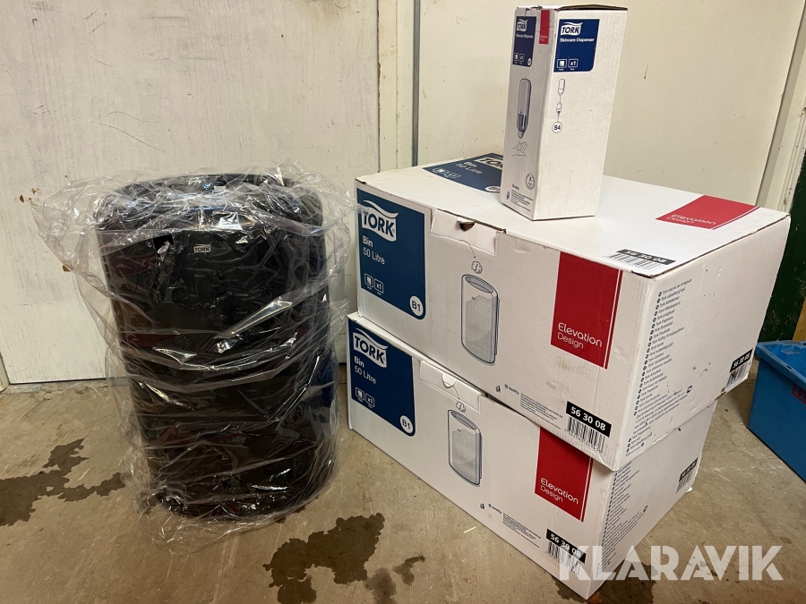 Papperskorg 2st & Tvålpump 1st Tork