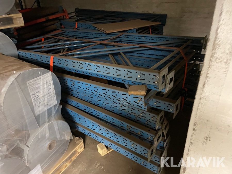 Pallställ med rullbanor, Karlstad, Klaravik auktioner