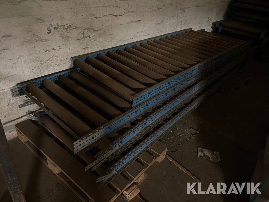 Pallställ med rullbanor, Karlstad, Klaravik auktioner
