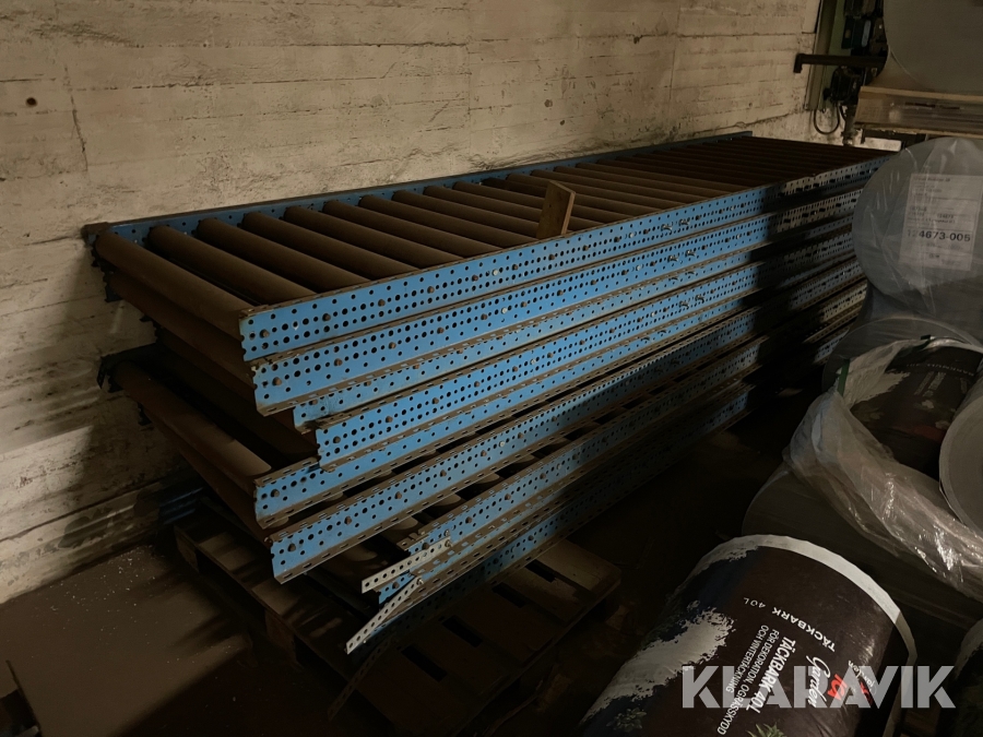 Pallställ med rullbanor, Karlstad, Klaravik auktioner