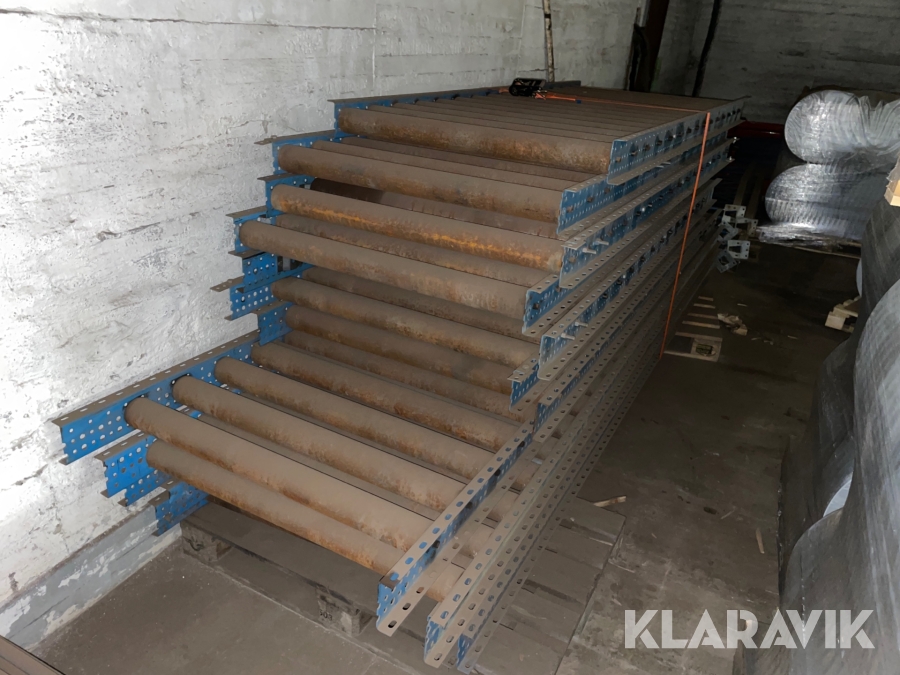 Pallställ med rullbanor, Karlstad, Klaravik auktioner