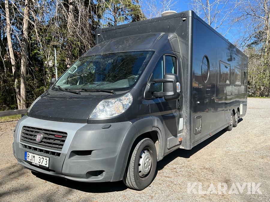 Lastbil Husbuss / racebuss Fiat Ducato med bodel och lastutrymme