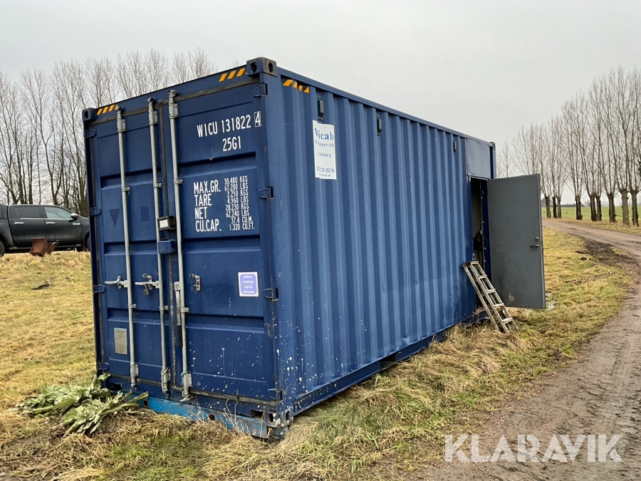 Container på Lastväxlarsläp med mixerutrustning