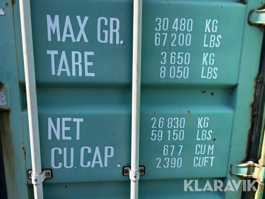 Container 40 fot grön