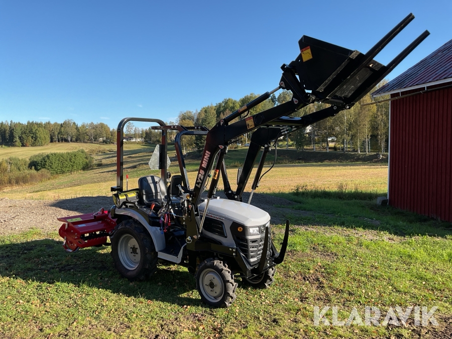 Traktor Landtrac 254 mini 4WD StegV med lastare och jordfräs