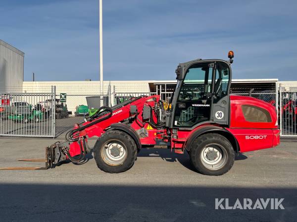 Hjullastare Weidemann 5080T med gafflar