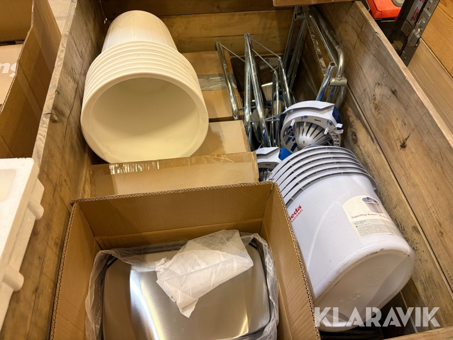 Parti med renhållningsprodukter