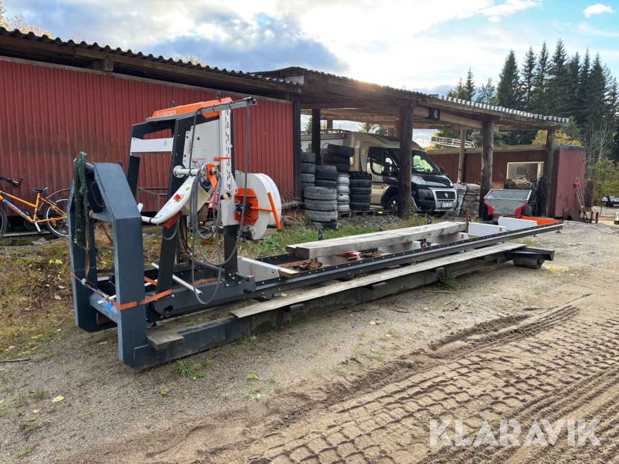 Bandsåg Logosol 751 på lastväxlarram