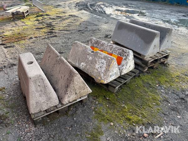 Diverse betongsuggor - Totalt 6st