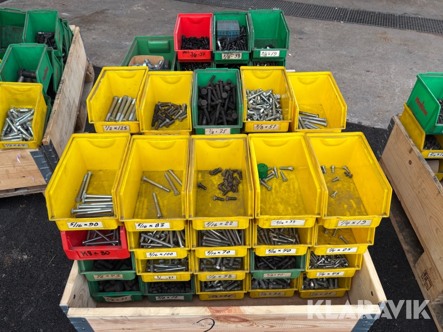 Pall med tum-bult  diverse storlekar