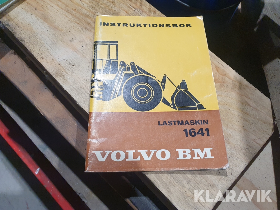 Instruktionsbok Volvo BM 1641 lastmaskin