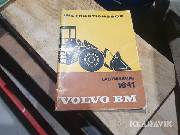 Instruktionsbok Volvo BM 1641 lastmaskin