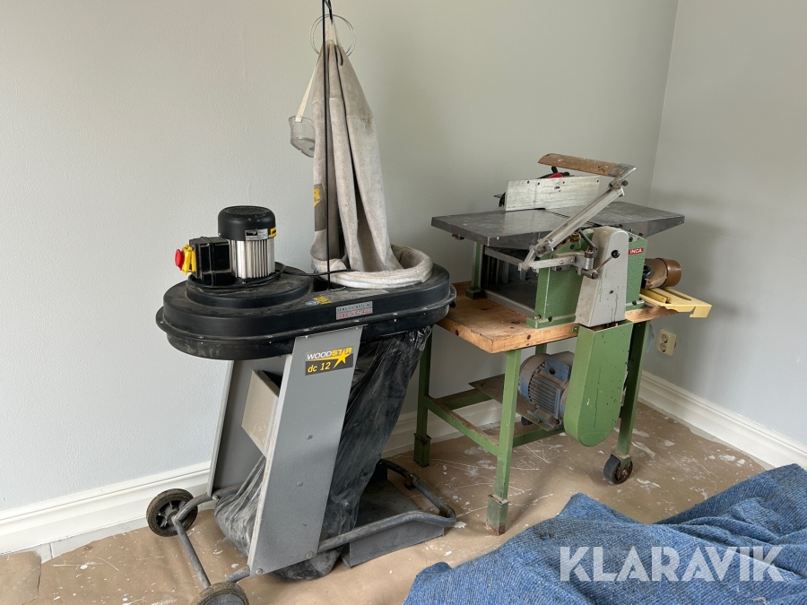 Rikt och planhyvel med spånsug Inca 