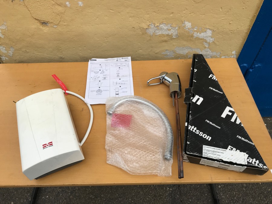 Ny blandare & varmvattenberedare