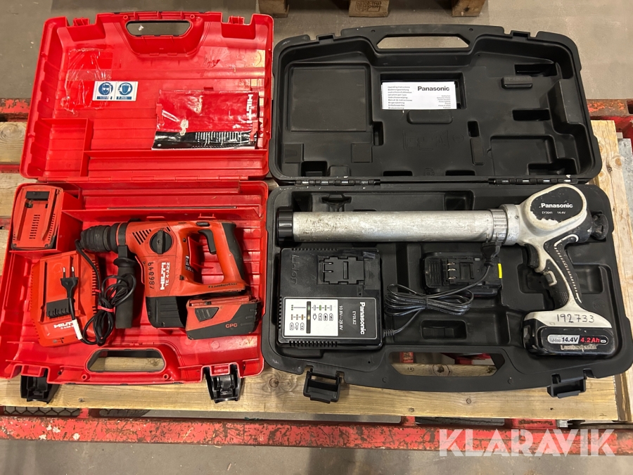 Borrhammare 1 st, Fogpistol 1st Hilti / Panasonic TE 4-A22 / EY 3641LR1S