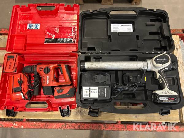 Borrhammare 1 st, Fogpistol 1st Hilti / Panasonic TE 4-A22 / EY 3641LR1S
