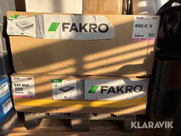 Takfönster Fakro DXC 6x6 takkupa + 6x9