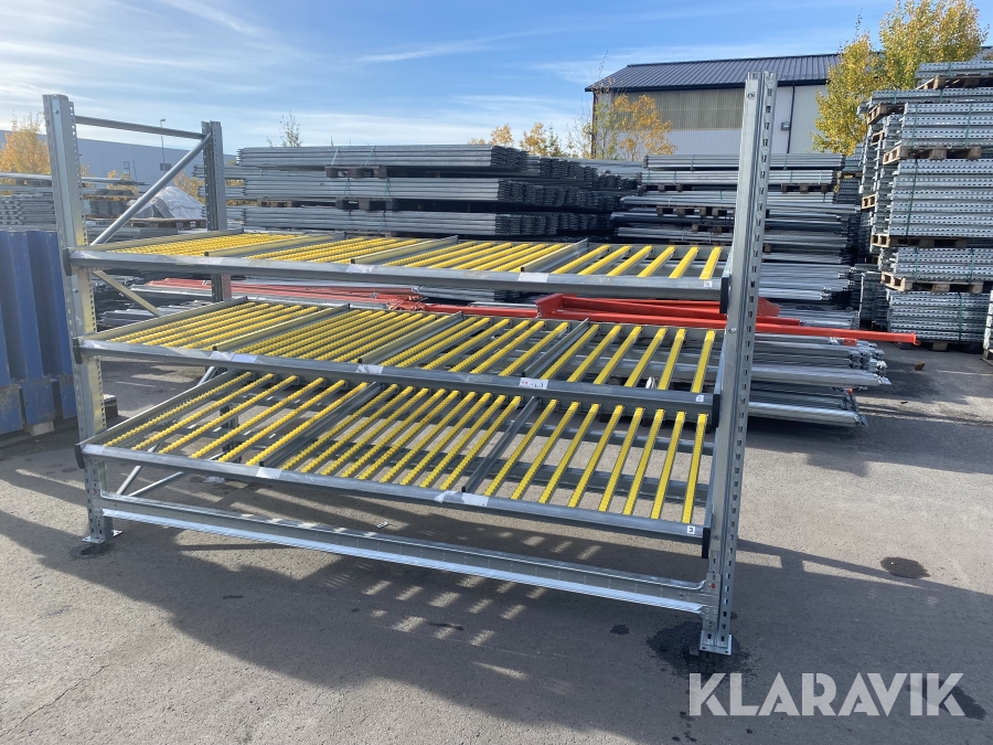 Pallställ med Rullister