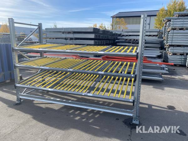 Pallställ med Rullister