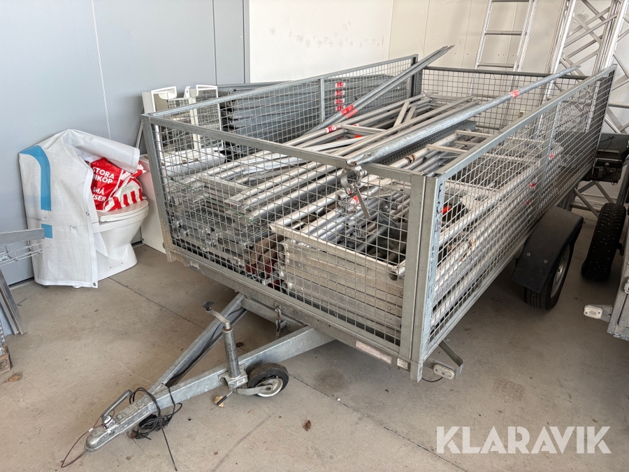 Gallersläp Brenderup med byggställningar