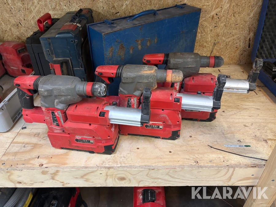 Slagborr Milwaukee M18 CHX med dammsugare 3st