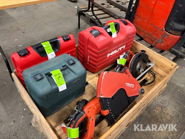 Parti med handmaskiner 4st Hilti, 1st Husqvarna