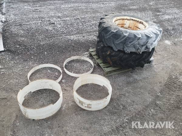 Dubbelmontage till traktor Pirelli & Klebér 14.9R24