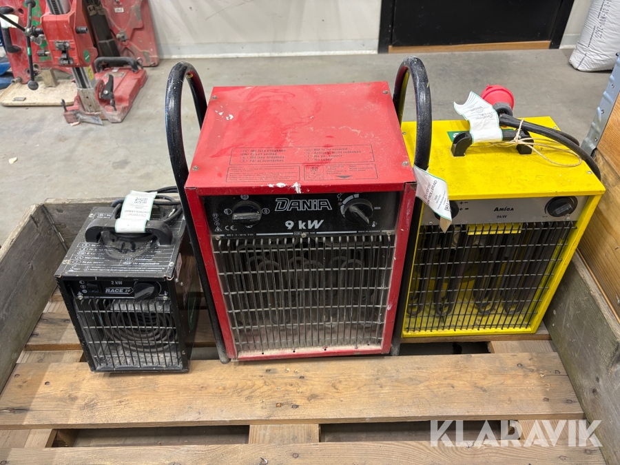 Varmluftsfläkt 3 st