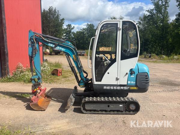 Minigrävare Messersi M-18BE / C med 7 redskap