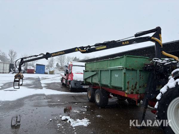 Timmerkran Källefall K45 med grip och klo