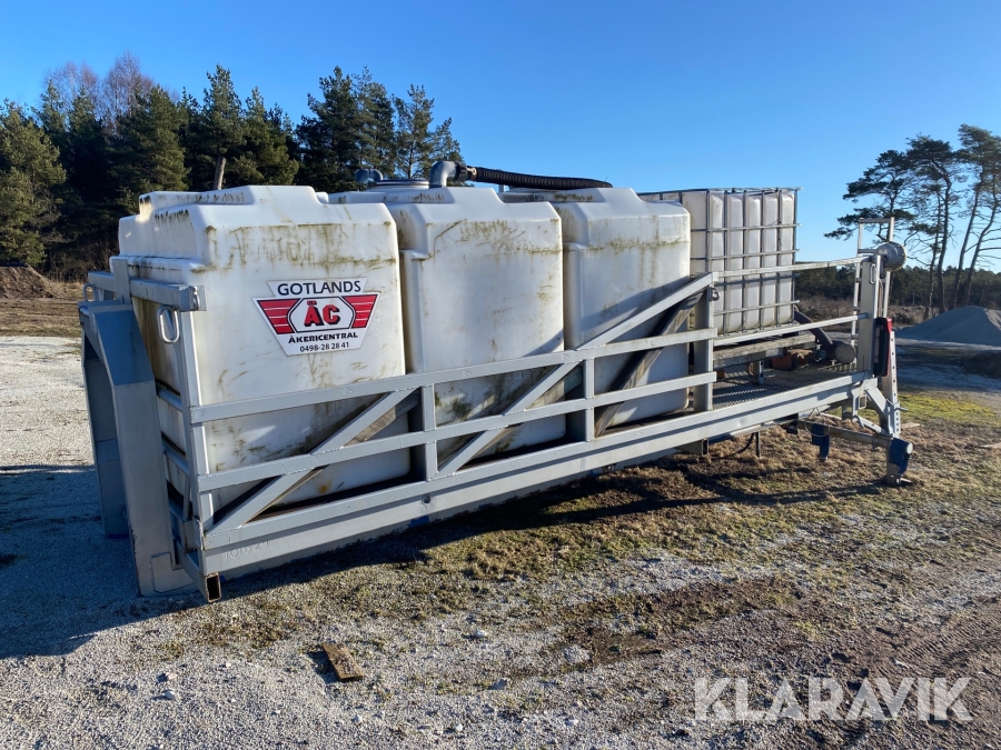 Lastväxlarflak med bevattningsutrustning   & pump