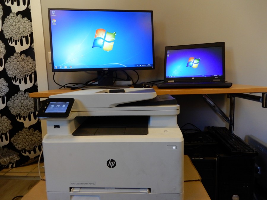 Laptop extern 27-tumsskärm Multiskrivare