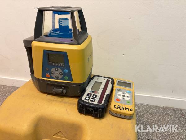 Tvåfallslaser Topcon RL-200 2S inkl. mottagare, fjärrkontroll & laddare