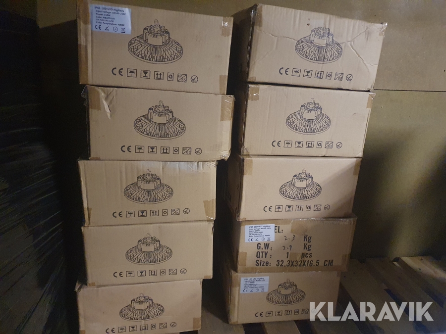 Ledlampor 10 st UFO taklampor 150W