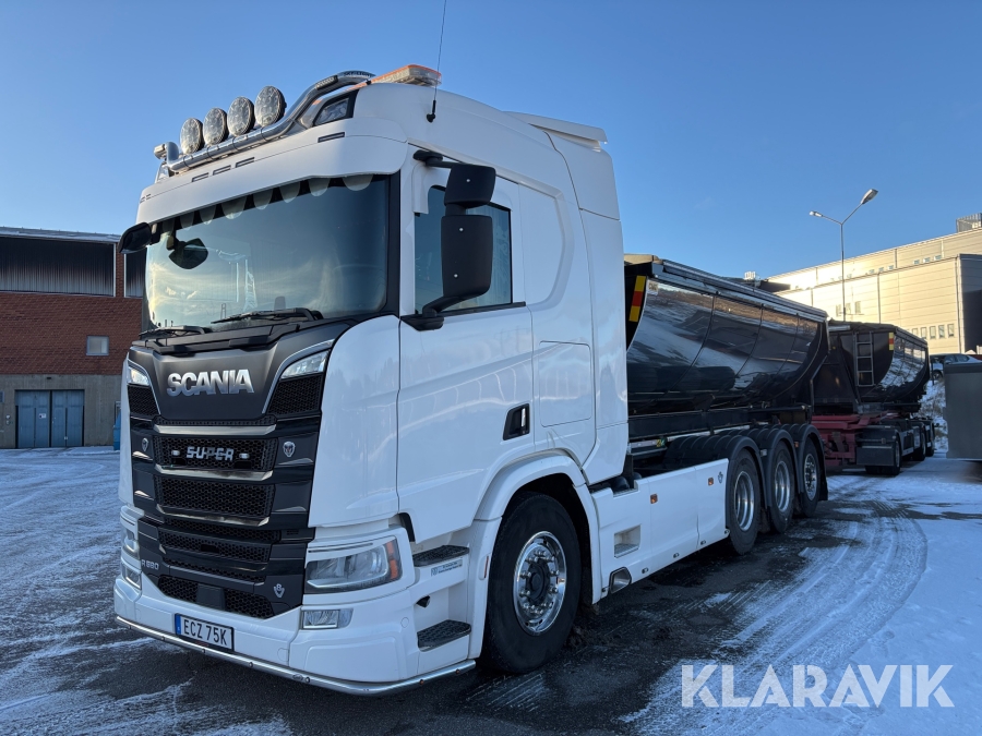 Asfaltsekipage Lastväxlare Scania R580
