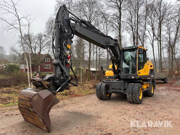 Hjulgrävare Volvo EW160D Leica grävsystem