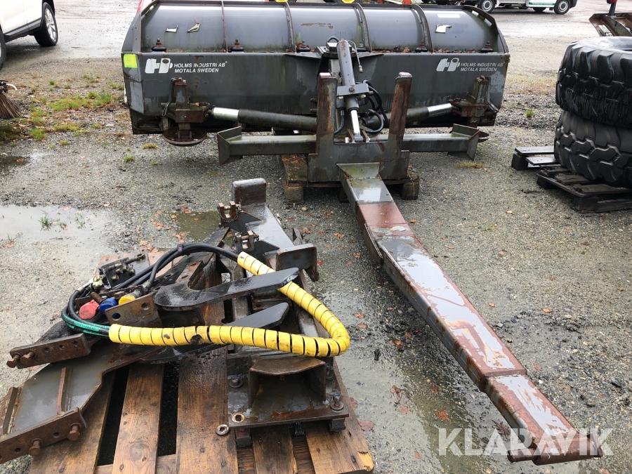 Snöblad diagonal till traktor Holms KHT-2,8 + Fäste till traktor MF5445