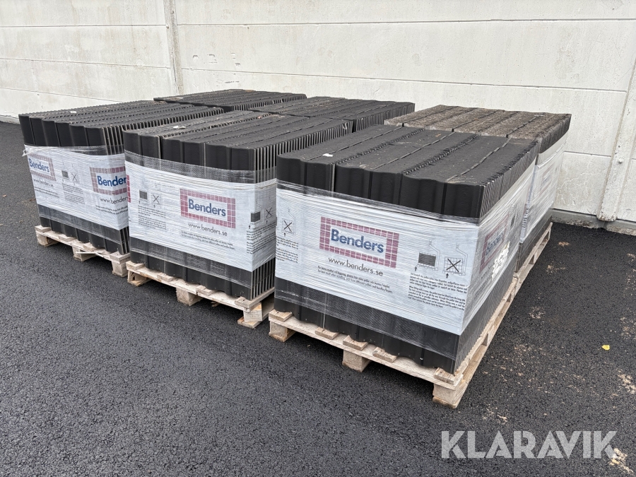 Takpannor Benders Palema benderit svart 1440st  6st pall