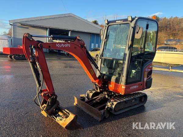 Grävmaskin Kubota KX016-4 med 2 skopor