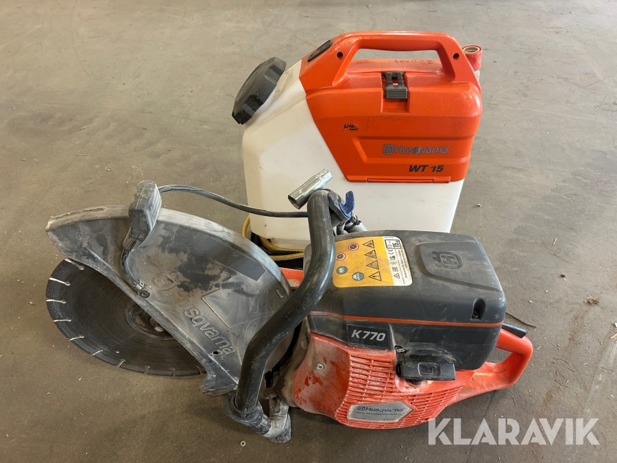 Kapmaskin 1 st, Vattentank 1 st Husqvarna K 770 / WT 15