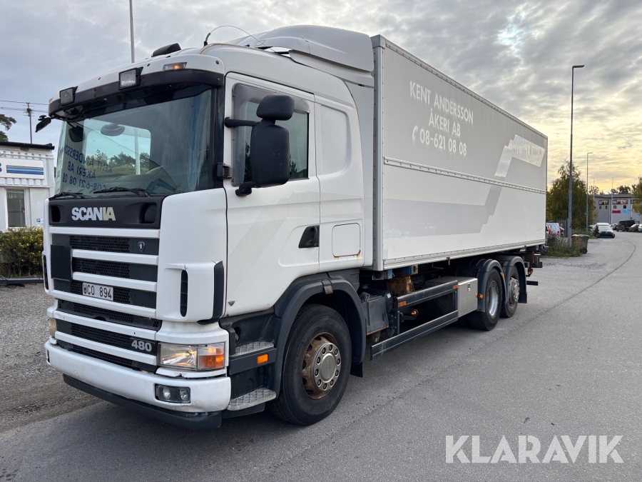 Lastbil Scania R164 GB6X2*4NB 480 med bakgavellyft