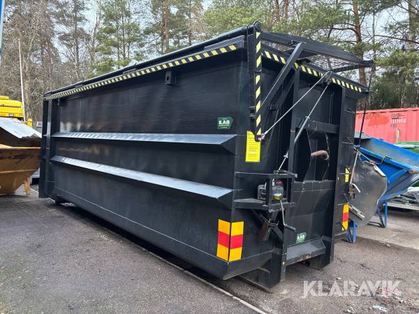 Lastväxlarcontainer ILAB 30 kubik med nättak & vinsch