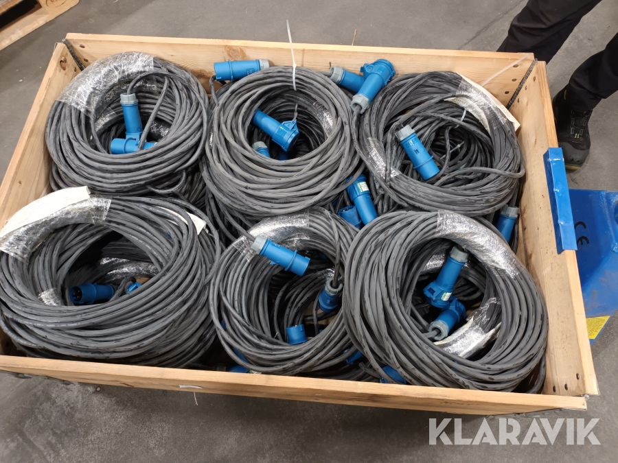 Skarvkabel 1fas CEE 16 A, 43st Mennekes 1fas CEE 16 A