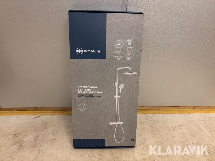 Kromat Takdusch set. KFA Armatura Moza komplett med blandare.