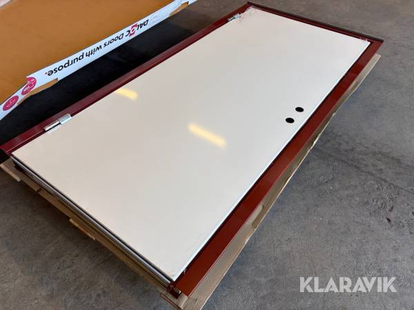 Ståldörr Dalco 10x21 vit/röd