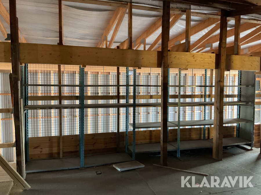 Plåtlagerhyllor 5 sektioner